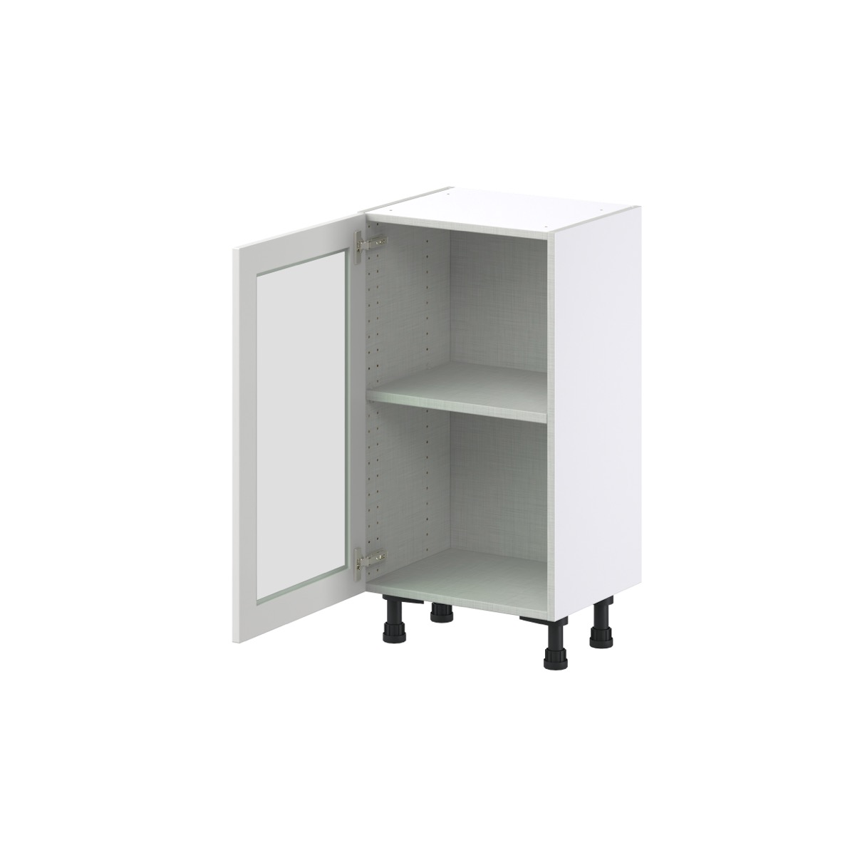 Alton Painted White Shaker Assembled Shallow Base Kitchen Cabinet with ...