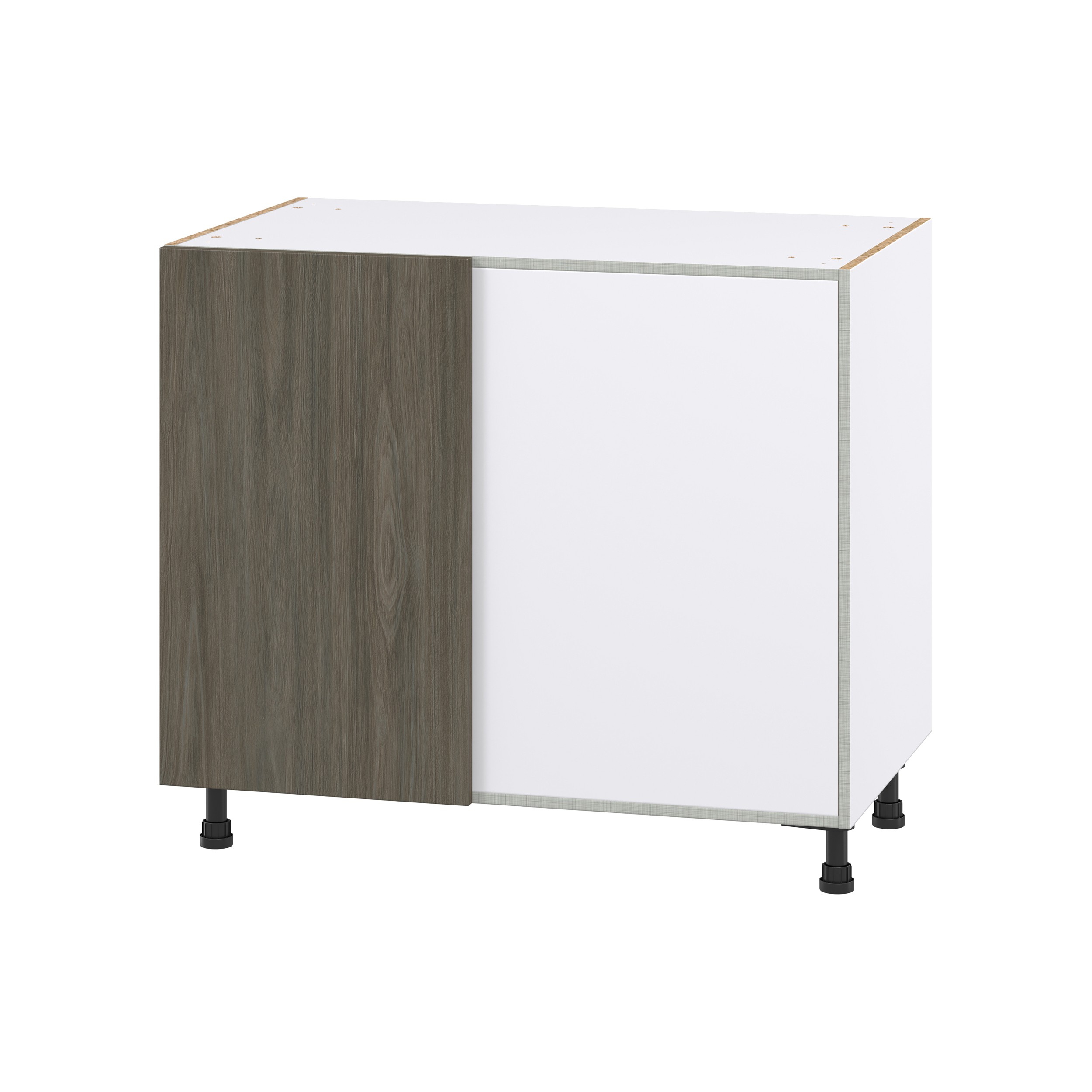 Medora 39 in. W x 24 in. D x 34.5 in. H Textured Slab Walnut Assembled ...